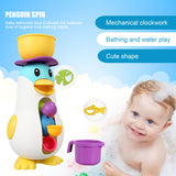 Baby Bath Water Toys Cute Penguin Windmill Water Spray Sprinkler Bathroom Bathtub Shower Swimming Water Toys for Children Kids T