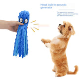 Plush Octopus Soft Dog Stuffed for Large Dogs Cute Pet Chew Toy Interactive Intimate Supplies Fleece Squeaky Toys Indestructible