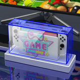 Mooroer Switch protective case for Nintendo Switch/OLED Dock, dust cover dust cover for Nintendo Switch/Switch OLED accessory with 20 colors LED light anti-dust/scratch protection, game theme edition