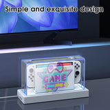 Mooroer Switch protective case for Nintendo Switch/OLED Dock, dust cover dust cover for Nintendo Switch/Switch OLED accessory with 20 colors LED light anti-dust/scratch protection, game theme edition