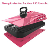 HEYSTOP PS5 Plates for PS5 Accessories, Hard Shockproof Cover PS5 Skins Shell Panels for PS5 Console, Anti-Scratch Dustproof Face Plates Replacement Accessories for Playstation 5 Disc Edition - Red