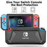HEYSTOP Nintendo Switch Case & Accessories Bundle , 12 in 1 Hard Shell Travel Case, TPU Protective Cover, Joy-Con Grips & More - Compatible with 2021 OLED Model