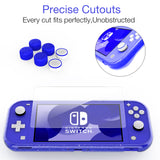 HEYSTOP Case for Nintendo Switch Lite,Protective Hard Portable Travel Carry Case for Nintendo Switch Lite Console and Accessories,Switch Lite Case with TPU Glitter Protective Case and Thumb Cap,Blue