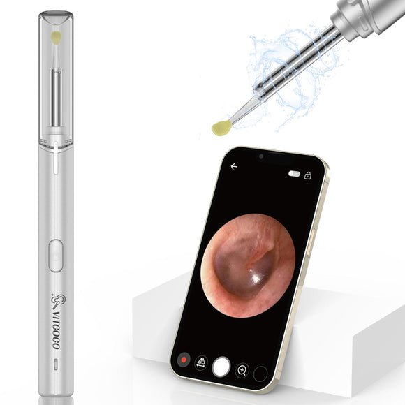 VITCOCO Otoscope Ear Wax Removal Kit with 1920P High Definiton Camera & 4 Types of Earwax Cleaning Earplug Kits - IP67 & 3.9mm Ear Endoscope for Android, iOS, and iPad