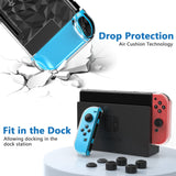 HEYSTOP Switch Accessories Bundle 28 in 1 for Nintendo Switch, Gift Kit with Carrying Case, Dockable Protective Case Cover, Screen Protector, Game Cards Case, Grip Charge Dock, Grip Cover,etc (Black)