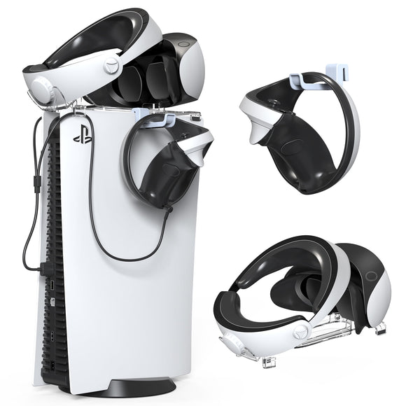 Mooroer PS VR2 Magnetic Charging Cable Set for PS VR2 Sense Controllers with Removable Magnetic Type-C Charging Port & USB-C Charger, PS VR2 Accessory Kits
