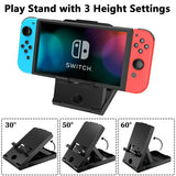 HEYSTOP Nintendo Switch Case & Accessories Bundle , 12 in 1 Hard Shell Travel Case, TPU Protective Cover, Joy-Con Grips & More - Compatible with 2021 OLED Model