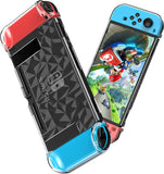 HEYSTOP Switch Case for Nintendo Switch Case Dockable with Screen Protector, Clear Protective Case Cover for Nintendo Switch and JoyCon Controller with a Switch Tempered Glass Screen Protector