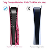 HEYSTOP PS5 Plates for PS5 Accessories, Hard Shockproof Cover PS5 Skins Shell Panels for PS5 Console, Anti-Scratch Dustproof Face Plates Replacement Accessories for Playstation 5 Disc Edition - Red