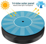 AISITIN 1.5W Solar Fountain Pump, with 6 nozzles Solar Bird Bath Fountain, Water Pump Floating Fountains Suitable for Ponds