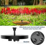 AISITIN 1.5W Solar Fountain Pump, with 6 nozzles Solar Bird Bath Fountain, Water Pump Floating Fountains Suitable for Ponds