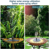 AISITIN 1.5W Solar Fountain Pump, with 6 nozzles Solar Bird Bath Fountain, Water Pump Floating Fountains Suitable for Ponds