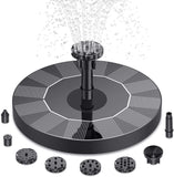 AISITIN 1.5W Solar Fountain Pump, with 6 nozzles Solar Bird Bath Fountain, Water Pump Floating Fountains Suitable for Ponds