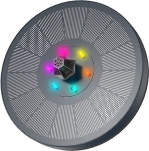 AISITIN 3.5W LED Solar Fountain for Birdbath, Solar Water Fountains with 3000mAh Battery 6 Nozzles, Solar Powered Fountain Pump