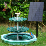 AISITIN 3 Tiered Bird Bath with 2.5W Solar Pump, DIY Solar Fountain Detachable and Suitable for Bird Bath, Garden Decoration