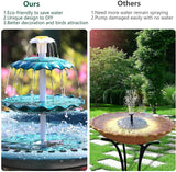 AISITIN 3 Tiered Bird Bath with 2.5W Solar Pump, DIY Solar Fountain Detachable and Suitable for Bird Bath, Garden Decoration
