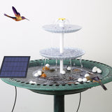 AISITIN 3 Tiered Bird Bath with 2.5W Solar Pump, DIY Solar Fountain Detachable and Suitable for Bird Bath, Garden Decoration