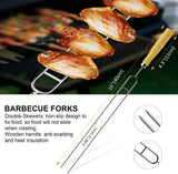 AISITIN 33PCS Grilling Metal Skewers 16&quot; Stainless Steel Skewers, Reusable BBQ Skewers for Meat Shrimp Chicken Vegetables