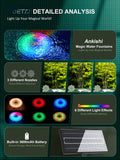AISITIN Solar Fountain, Solar Bird Bath Fountains with 72 RGB LED Lights &amp; 6 Lighting Modes 3600mAh Battery with Remote for Pond