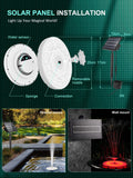 AISITIN Solar Fountain, Solar Bird Bath Fountains with 72 RGB LED Lights &amp; 6 Lighting Modes 3600mAh Battery with Remote for Pond