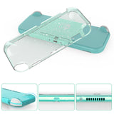HEYSTOP Compatible with Switch Lite Carrying Case, Switch Lite Case with Soft TPU Protective Case Games Card 6 Thumb Grip Caps