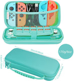 HEYSTOP Compatible with Switch Lite Carrying Case, Switch Lite Case with Soft TPU Protective Case Games Card 6 Thumb Grip Caps
