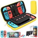 HEYSTOP Switch Carrying Bag for Nintendo Switch Case with  9 in 1 Nintendo Switch Accessories Kit and 6 Pcs Thumb Grip