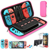 HEYSTOP Switch Carrying Bag for Nintendo Switch Case with  9 in 1 Nintendo Switch Accessories Kit and 6 Pcs Thumb Grip