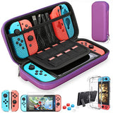 HEYSTOP Switch Carrying Bag for Nintendo Switch Case with  9 in 1 Nintendo Switch Accessories Kit and 6 Pcs Thumb Grip