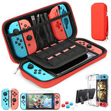 HEYSTOP Switch Carrying Bag for Nintendo Switch Case with  9 in 1 Nintendo Switch Accessories Kit and 6 Pcs Thumb Grip