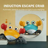 Inductive Escape Crab Rechargeable Pet Music Toy Children's Toy Birthday gift Interactive Toy Learn to crawl toy