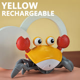 Inductive Escape Crab Rechargeable Pet Music Toy Children's Toy Birthday gift Interactive Toy Learn to crawl toy
