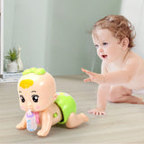 Mini Baby Crawl Toys Cute Toddle Puzzle Electric Music Crawl Girls Boys Guide Crawl Learn Early Education Baby Toys 0-12Months