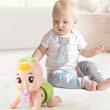 Mini Baby Crawl Toys Cute Toddle Puzzle Electric Music Crawl Girls Boys Guide Crawl Learn Early Education Baby Toys 0-12Months