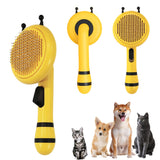 Pumpkin Pet Brush, Self Cleaning Slicker Brush for Shedding Dog Cat Grooming Comb Removes Loose Underlayers and Tangled Hair,