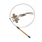 Simulation Bird interactive Cat Toy Funny Feather Bird with Bell Cat Stick Toy for Kitten Playing Teaser Wand Toy Cat Supplies