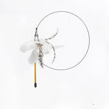 Simulation Bird interactive Cat Toy Funny Feather Bird with Bell Cat Stick Toy for Kitten Playing Teaser Wand Toy Cat Supplies