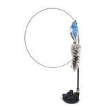 Simulation Bird interactive Cat Toy Funny Feather Bird with Bell Cat Stick Toy for Kitten Playing Teaser Wand Toy Cat Supplies